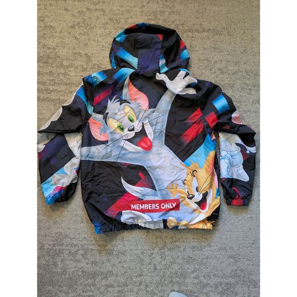 Members Only Tom & Jerry Limited Edition Print Windbreaker Rain Jacket - Large - Picture 12 of 16